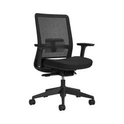 New Factor Mesh Back Fabric Task Chair, Black (55418BKFU85) Office Chairs