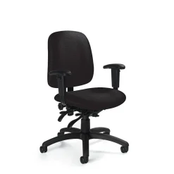 Discount Goal Urban Fabric Low Back Multi Tilter Task Chair, Black Coal Office Chairs