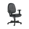 Clearance Leather Task Chair, Black (8993BK450/550) Office Chairs