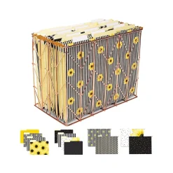 Global Printed Products Deluxe Designer Sunflower Hanging File Folder Kit, 1/3-Cut Tab, Letter Size, Assorted Colors Clearance