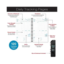 Global Printed Products Hardcover Fitness Journal, College-Ruled, Blue, 120 Pages (GPP-0068-S) Outlet