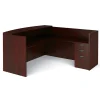 Outlet Global Superior BUNDLE15 Workstation, Mahogany L-Desks