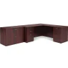 Clearance Superior BUNDLE14 Workstation, Mahogany L-Desks