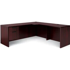New Superior BUNDLE13 Workstation, Mahogany Office Desks