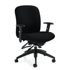 Outlet Truform Urban Fabric Heavy Duty Medium Back Multi-Tilter Chair, Gravel Road Office Chairs