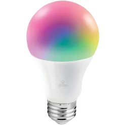 Smart Bulbs<Globe Electric A19-Shape E26-Base Wi-Fi Tunable 60-Watt-Equivalent Frosted Smart LED Light Bulb, Color Changing RGB (34212)