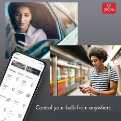Smart Bulbs<Globe Electric A19-Shape E26-Base Wi-Fi Tunable 60-Watt-Equivalent Frosted Smart LED Light Bulb, Color Changing RGB (34212)