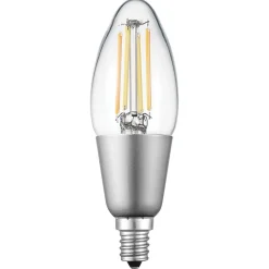 Smart Bulbs<Globe Electric B11-Shape E12-Base Wi-Fi Tunable Edison-Style 40-Watt-Replacement Smart Candelabra LED Bulb, White (34918)