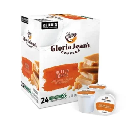 Keurig K-Cups<Gloria Jean's Coffees Gloria Jean's Butter Toffee Coffee Keurig® K-Cup® Pods, Medium Roast, 24/Box (60051-012)