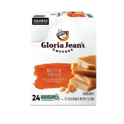 Keurig K-Cups<Gloria Jean's Coffees Gloria Jean's Butter Toffee Coffee Keurig® K-Cup® Pods, Medium Roast, 24/Box (60051-012)