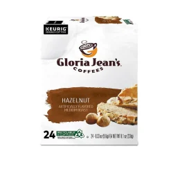 Keurig K-Cups<Gloria Jean's Coffees Hazelnut Coffee, Keurig K-Cup Pod, Medium Roast, 96/Carton (60051-052CT)