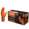 Ammex Gloveworks GWON Nitrile Gloves, XX-Large, Orange, 100/Box, 10 Boxes/Carton (GWON49100XX)