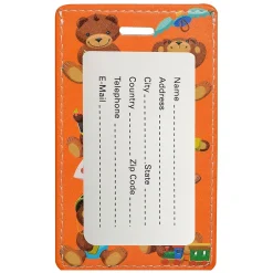 Go Green Power Travergo Bear Luggage Tag, Orange (TR1272)