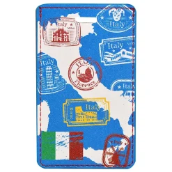 Go Green Power Travergo Map of Italy Luggage Tag, Blue (TR1276)