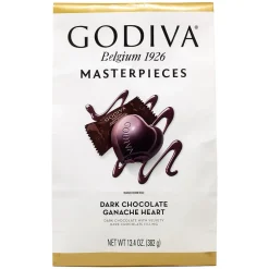 Chocolate<Godiva Masterpieces Ganache Heart Dark Chocolate Pieces, 13.4 oz. (220-01995)