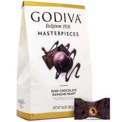 Chocolate<Godiva Masterpieces Ganache Heart Dark Chocolate Pieces, 13.4 oz. (220-01995)