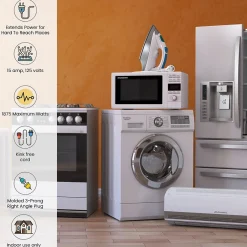 Extension Cords<GoGreen Power 14/3 6' Appliance Cord, Beige, 3/Pack (GG-25606)