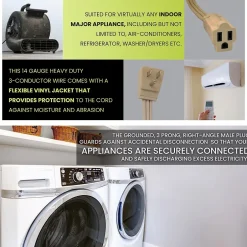 Extension Cords<GoGreen Power 14/3 6' Appliance Cord, Beige, 3/Pack (GG-25606)