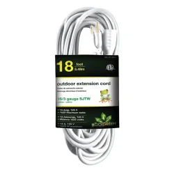 Extension Cords<GoGreen Power 16/3 18' Heavy Duty Extension Cord (GG-13718WH)