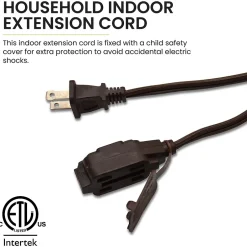 Extension Cords<GoGreen Power 20' Extension Cords, 3-Outlet, 16 AWG, Brown, 3/Pack (GG-24820-3)