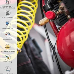 Extension Cords<GoGreen Power 100' Indoor/Outdoor Extension Cord, 3-Outlet, 14 AWG, Orange (GG-15100)