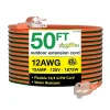 Extension Cords<GoGreen Power 50' Indoor/Outdoor Extension Cord, 12 AWG, Orange (GG-14050)