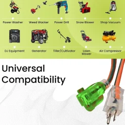 Extension Cords<GoGreen Power 50' Indoor/Outdoor Extension Cord, 12 AWG, Orange (GG-14050)