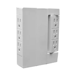 Surge Protectors & Power Strips<GoGreen Power 6 Outlet Swivel Wall Tap Adapter, White (GG-16000TSW)