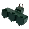 Surge Protectors & Power Strips<GoGreen Power 3 Outlet Tri Tap Adapter with Covers, Green (GG-03431GN)