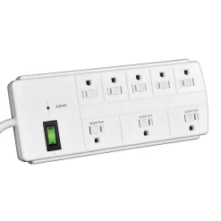 Surge Protectors & Power Strips<GoGreen Power 6' Surge Protector, 8 Outlet, White (GG-18316WH)