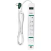 Surge Protectors & Power Strips<GoGreen Power 6' Surge Protector, 6 Outlet, White (GG-16326USB)