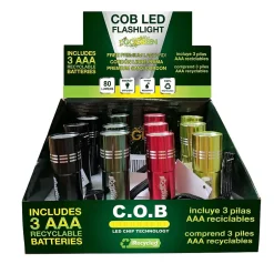 Flashlights & Lanterns<GoGreen Power COB LED Flashlight Display, Assorted Colors (GG-113-COBD12)