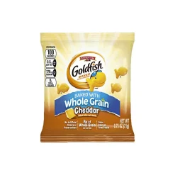 Crackers<Goldfish Cheddar Crackers, .75 oz., 100 Packs/Box (307-00221)