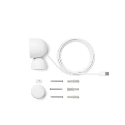 Security Cameras & Systems<Google Nest GA01998-US Wired Indoor Camera with Motion Detection and Night Vision, White