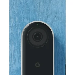Smart Doorbells<Google Nest Hello WiFi Wired Smart Video Doorbell, Black (5085916)