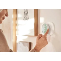 Smart Thermostats<Google Nest WiFi Smart Thermostat, White (5951743) Snow