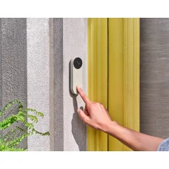 Smart Doorbells<Google Nest Wired Smart Video Doorbell Security Camera, Beige (6747378)