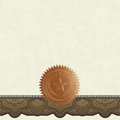 Sale Cambridge Certificates, 8.5" x 11", Beige/Gold, 10/Pack (2020004) Awards & Certificates