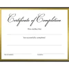 Discount Completion Certificates, 8.5" x 11", White/Black/Gold, 15/Pack (2020150) Awards & Certificates