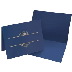 Online Embossed Foil Certificate Holders, 8.5" x 11", Navy, 5/Pack (903119) Awards & Certificates