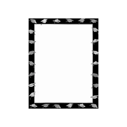 Outlet Polished Grad Certificates, 8.5" x 11", Black/White, 40/Pack (2019010) Awards & Certificates