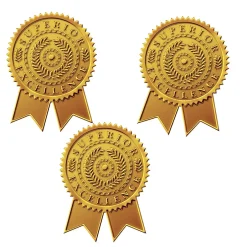 Outlet ! Star Burst Certificate Seals, 2