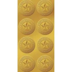 Star Seals 1.75", Gold, 96/Pack (903419PK2) Awards & Certificates
