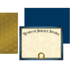 Outlet Years of Service Certificates, 8.5" x 11", 20/Pack (2015113KIT) Awards & Certificates