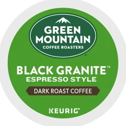 Keurig K-Cups<Green Mountain Black Granite Espresso Style Coffee Keurig® K-Cup® Pods, Dark Roast, 96/Carton (5000366650CT)
