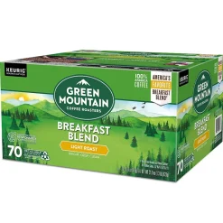 Keurig K-Cups<Green Mountain Breakfast Blend Coffee Keurig® K-Cup® Pods, Light Roast, 70/Box (5000373741)