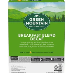 Keurig K-Cups<Green Mountain Breakfast Blend Decaf Coffee Keurig® K-Cup® Pods, Light Roast, 24/Box (5000330139)