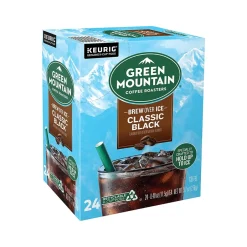 Keurig K-Cups<Green Mountain Brew-Over-Ice Classic Black Iced Coffee, Dark Roast, 0.40 oz. Keurig® K-Cup® Pods, 24/Box (390276)