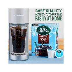 Keurig K-Cups<Green Mountain Brew-Over-Ice Classic Black Iced Coffee, Dark Roast, 0.40 oz. Keurig® K-Cup® Pods, 24/Box (390276)