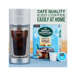 Keurig K-Cups<Green Mountain Brew-Over-Ice Vanilla Caramel Iced Coffee, 0.4 oz. Keurig® K-Cup® Pods, 24/Box (390283)